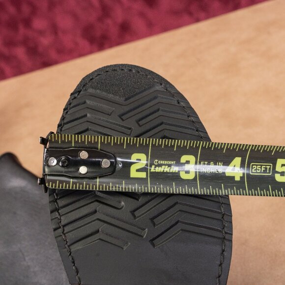 Frye Women Veronica Slouch Black Leather Moto Biker Buckle Boots size 6 - Picture 7 of 9